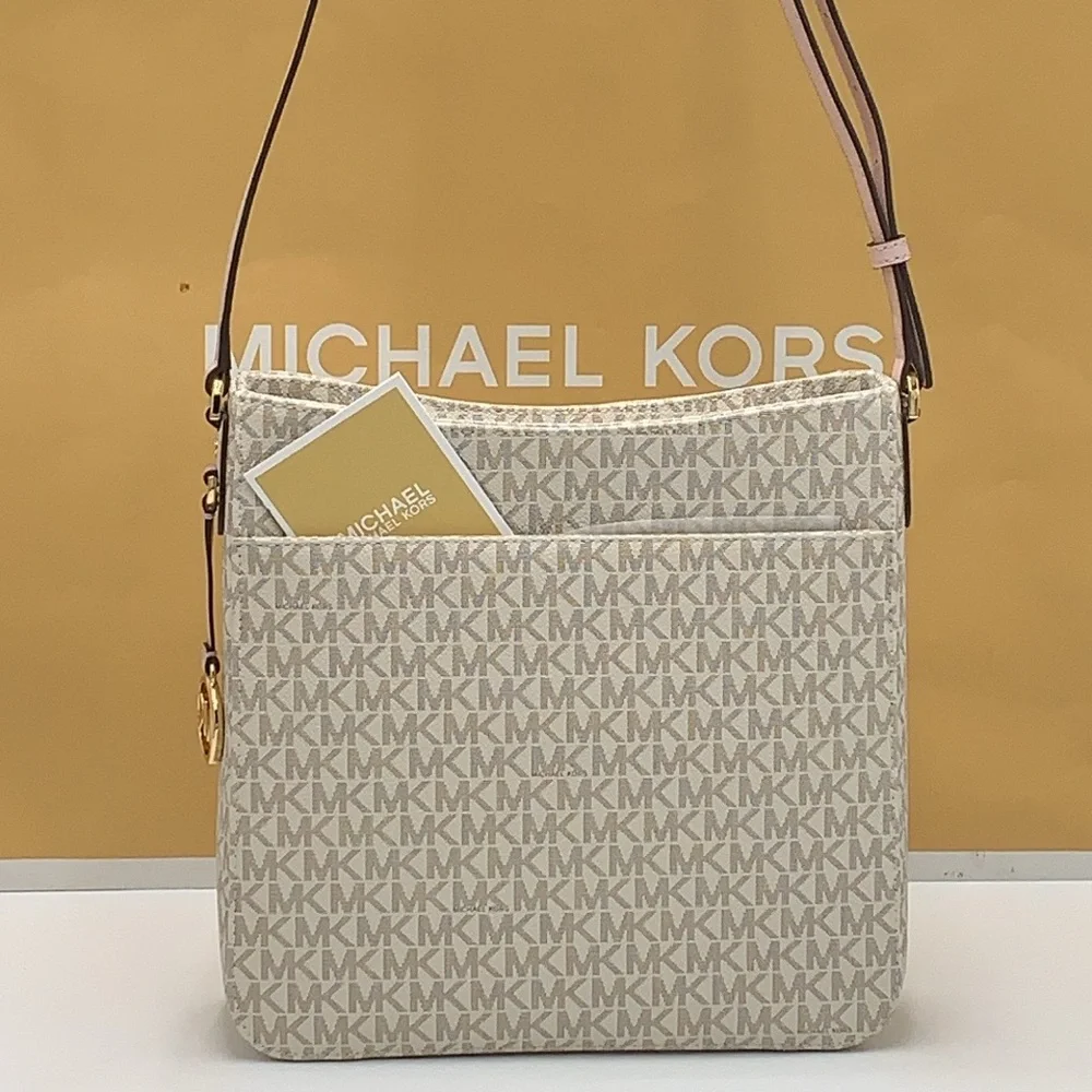 MICHAEL KORS 
Jet Set Travel Large Logo Messenger Bag
COLOR PWD BLSH MLT
NWT - Picture 8 of 16